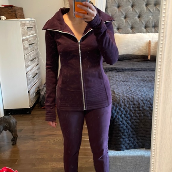 lululemon athletica Jackets & Blazers - Lululemon plum sweat suit